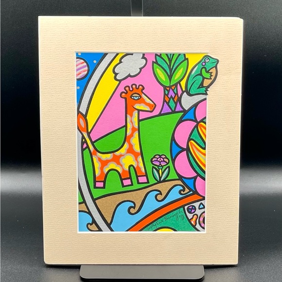 HOLLY SUE BUNINGH Serigraph Print part of a series “Noah’s Ark” Artist Signed.